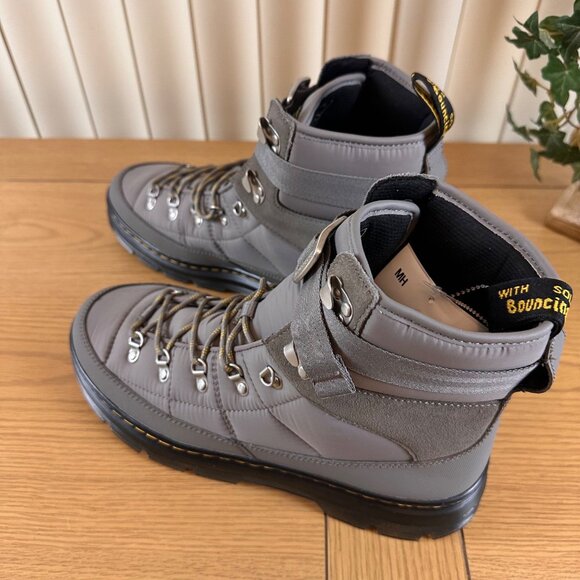 Dr. Martens Size 13 Grey Quilted Padded Hiking Boots Strap - Picture 12 of 13